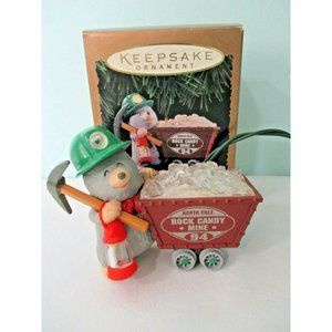 Hallmark Keepsake Magic Light Ornament North Pole Rock Candy Miner Dated 1994